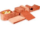 Il Più Grande Parco Giochi In Schiuma Con Pool Micro Velvet Soft Canyon Clay + 100 Palline: Beige, Oro, Trasparente