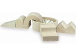 Parco Giochi In Schiuma Con Vasca Rotonda 90X30 Velvet Soft Beige + 5 Elementi + 200 Palline: Trasparente, Bianco, Madreperla, Oro Chiaro
