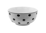 Ciotola Per Zuppa Clayre & Eef 500 Ml Bianco Nero Porcellana Dots
