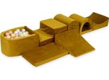 Il Più Grande Parco Giochi In Schiuma Con Pool Micro Velvet Gold + 100 Palline: Oro Chiaro, Beige, Madreperla, Oro Rosa