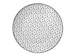 Piatto Da Portata Clayre & Eef Ø 26 Cm In Porcellana Bianca E Nera A Pois