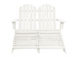 Vidaxl Panca Da Giardino Adirondack A 2 Posti Con Poggiapiedi In Legno Di Abete Bianco