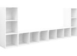 Vidaxl Mobili Tv 4 Pz. Bianco 107X35X37 Cm Materiale A Base Di Legno