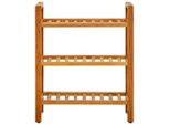 Vidaxl Scarpiera A 3 Ripiani 50X27X60 Cm In Legno Massiccio Di Rovere