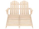 Panca Da Giardino Adirondack A 2 Posti Con Poggiapiedi In Legno Di Abete