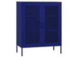 Vidaxl Armadio Blu Navy 80X35X101,5 Cm Acciaio