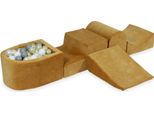 Parco Giochi In Schiuma Con Collina E Piscina Micro Velvet Soft Caramel + 100 Palline: Trasparente, Bianco, Madreperla, Grigio, Oro Chiaro