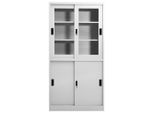 Vidaxl Armadio Per Ufficio Con Porta Scorrevole Grigio Chiaro 90X40X180 Cm In Acciaio