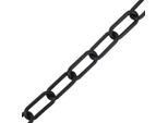 Vidaxl Catena Di Sbarramento Nera 100 M Ø8 Mm Plastica