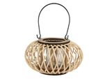 Lanterna Clayre & Eef Ø 23X12 Cm Beige Bambù