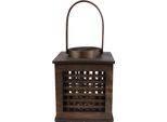 Lanterna Clayre & Eef 17X17X20 Cm Bambù Marrone