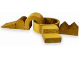 Parco Giochi In Schiuma Con Piscina Rotonda 90X30 Velvet Gold + 5 Elementi Senza Palline