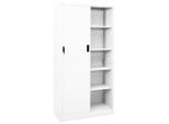 Syfax™ Armadio Per Ufficio Anta Scorrevole Bianco 90X40X180 Cm Acciaio