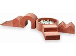 Parco Giochi In Schiuma Con Vasca 90X30 Velvet Soft Canyon Clay + 5 Elementi + 200 Palline: Trasparente, Bianco, Madreperla, Argento, Oro Chiaro