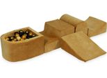 Parco Giochi In Schiuma Con Collina E Piscina Micro Velvet Soft Caramel + 100 Palline: Beige, Oro Antico, Oro, Nero