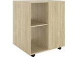 Vidaxl Armadio A Rotelle Rovere Sonoma 60X53X72 Cm Materiale A Base Di Legno