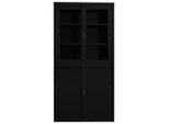 Vidaxl Armadio Per Ufficio Con Porta Scorrevole Nero 90X40X180 Cm Acciaio
