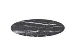 Syfax™ Piano Per Tavolo Nero Ø30X0,8 Cm Vetro Temperato Design Marmo