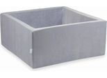 Bacinella 90X90X40Cm Velvet Soft Grigio Chiaro Senza Palline