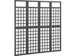 Traliccio/Paravento 4 Pezzi In Legno Massiccio Di Abete Nero 161X180 Cm