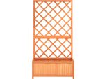 Vidaxl Traliccio Da Giardino Con Fioriera Marrone 70X30X135 Cm In Legno Di Abete