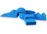 Parco Giochi In Schiuma Con Piscina Rotonda 90X30 Blu + 5 Elementi Senza Palline