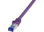 Logilink Professional C6A019S Cavo Patch Logilink Ultraflex, Cat.6A, S/Ftp, 0,25 M, Viola