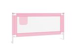 Vidaxl Protezione Letto Per Bambini Rosa 180X25 Cm Tessuto