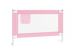Vidaxl Protezione Letto Per Bambini Rosa 120X25 Cm Tessuto