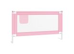 Vidaxl Protezione Letto Per Bambini Rosa 150X25 Cm Tessuto