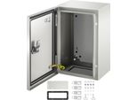 Contenitore Industriale Nema, 30 X 20 X 15 Cm Contenitore Di Distribuzione Nema 4X In Acciaio, Impermeabile E Antipolvere IP66, Scatola Di Connessione Elettrica Per Uso Esterno/Interno, Con Piastra Di Montaggio