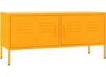 Mobile Tv Giallo Senape 105X35X50 Cm In Acciaio