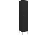 Vidaxl Armadietto Nero 35X46X180 Cm In Acciaio