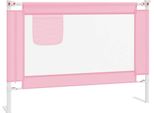 Vidaxl Protezione Letto Per Bambini Rosa 90X25 Cm Tessuto