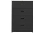 Vidaxl Armadio Per Archiviazione Antracite 90X46X134 Cm Acciaio