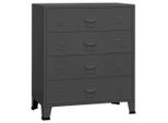 Cassettiera Industriale Antracite 78X40X93 Cm In Metallo