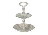 Etagere A 2 Strati Clayre & Eef Ø 19X27 Cm Ferro Beige