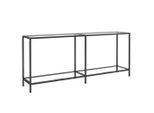 Tavolo Consolle Trasparente 180X35X75,5 Cm In Vetro Temperato
