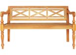 Panca Batavia Marrone Chiaro 123 Cm In Legno Massiccio Di Mogano