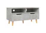 Mobile Tv Grigio Cemento 90X40X48,5 Cm Materiale A Base Di Legno
