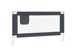 Vidaxl Protezione Letto Per Bambini Grigio Scuro 150X25 Cm Tessuto
