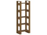 Libreria/Divisorio Per Ambienti Marrone Miele 60X35X160Cm In Legno Di Pino Massiccio