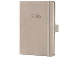 Sigel C2661 Sigel Conceptum 2026 Calendario Tascabile, Ca. Din A6, Tortora