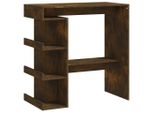 Vidaxl Tavolo Da Bar Con Ripiano In Rovere Fumé 100X50X101,5 Cm Materiale A Base Di Legno