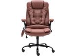 Syfax™ Sedia Da Ufficio Massaggiante Marrone Chiaro In Scamosciato