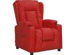 Vidaxl Sedia Reclinabile In Pelle Finta Rosso Vino