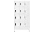 Vidaxl Armadietto Bianco 90X45X180 Cm In Acciaio