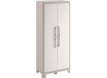 Dmora Armadio Da Esterno Grimsby 44X80X182H Cm Marrone Sabbia, Apertura Battente Un'anta Italy