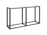 Tavolo Consolle Trasparente 140X35X75,5 Cm In Vetro Temperato