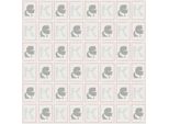 Carta Da Parati Collage Di Lana Profhome 378421-GU Liscia Semilucida Bianco Argento Rosso Grigio 5,33 M2
